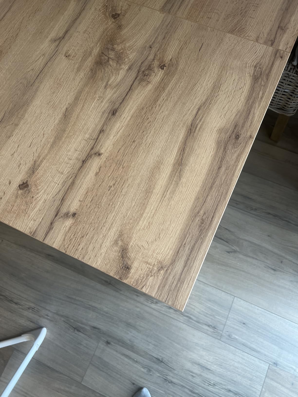 Mobili Fiver, First Extendable Table, 47.2(78.7) x31.5 in, Rustic Oak, Made in Italy customer photo 1