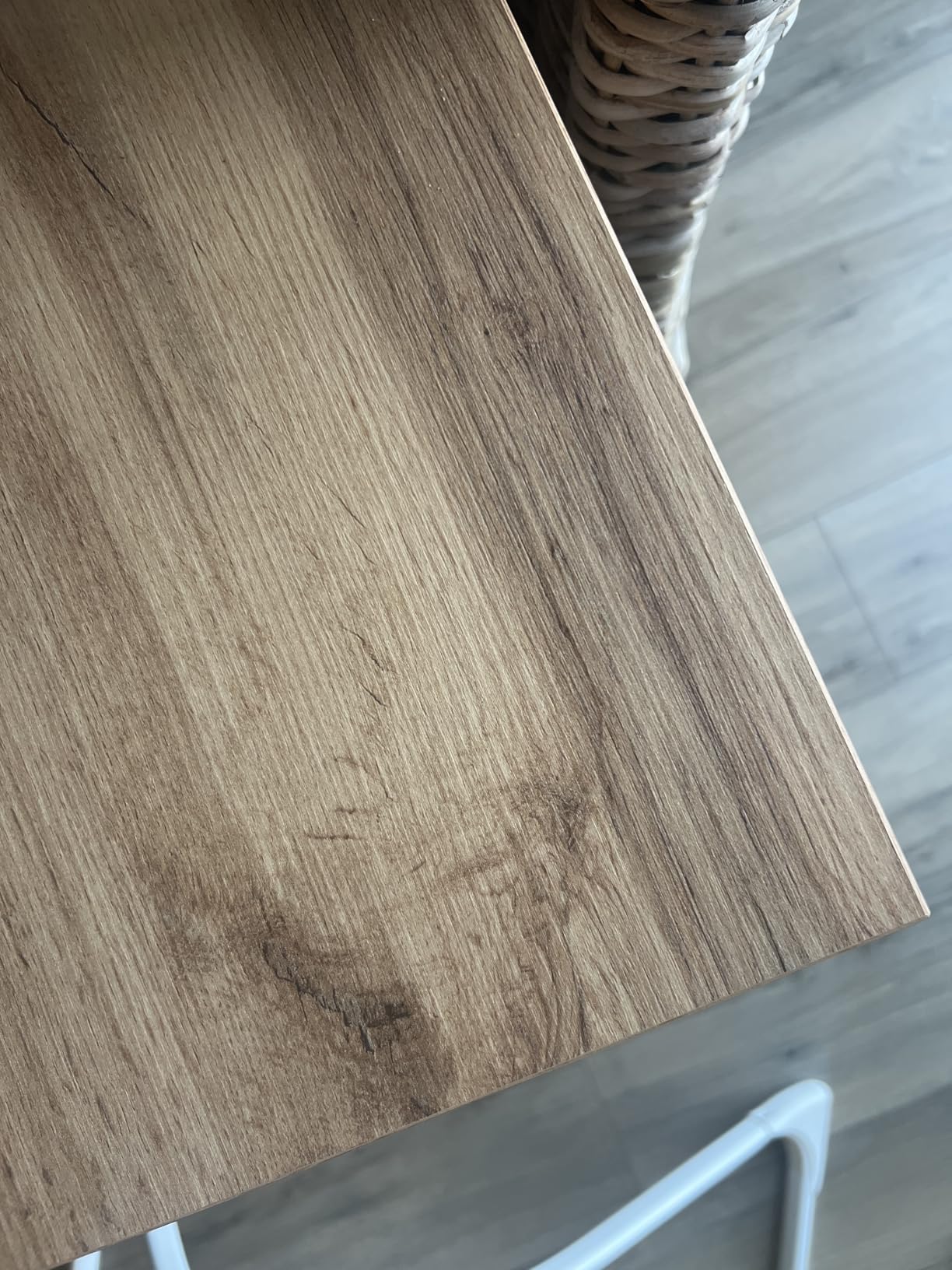 Mobili Fiver, First Extendable Table, 47.2(78.7) x31.5 in, Rustic Oak, Made in Italy customer photo 2