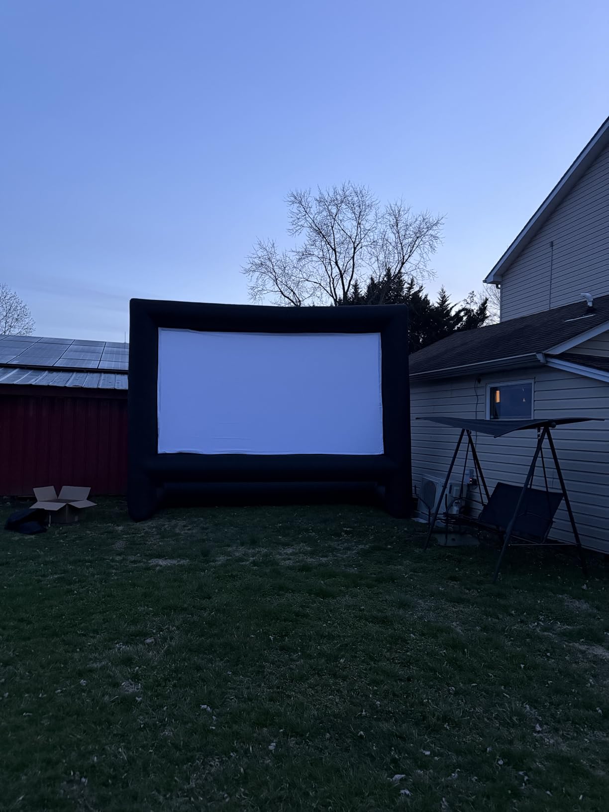 16ft Inflatable Movie Screen Outdoor Projector Screen with Air Blower Storage Bag - Front/Rear Projection, Easy Set Up Blow Up Screen for Backyard Movie Night, Theme Parties, Celebrations customer photo 1