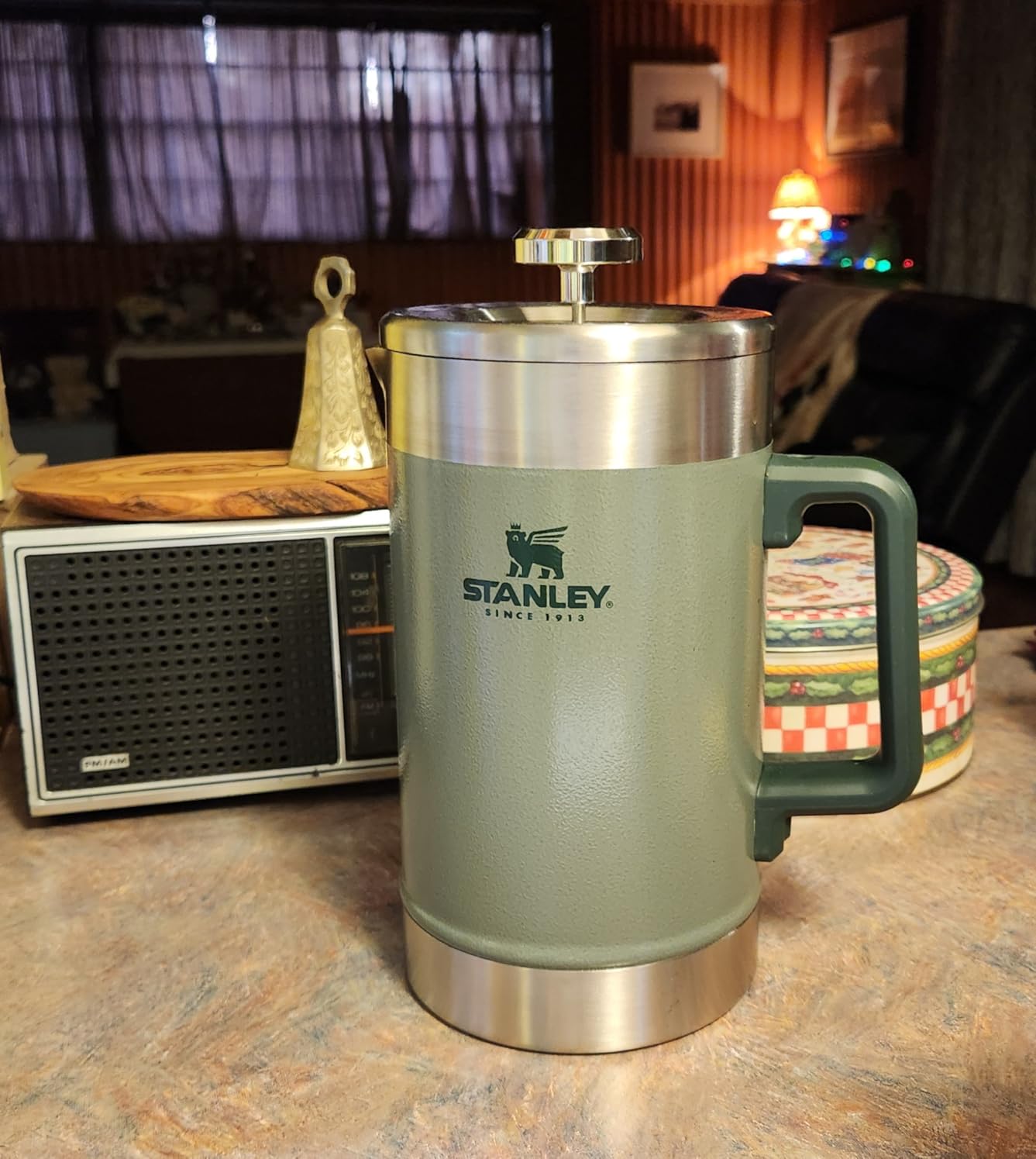 STANLEY Classic Stay-Hot French Press Coffee Maker 48 oz | 5 Minute Brew, 4 Hours Hot | Mesh Filter for Coffee Grounds | Insulated Stainless Steel French Press | BPA-Free | Hammertone Green customer photo 2