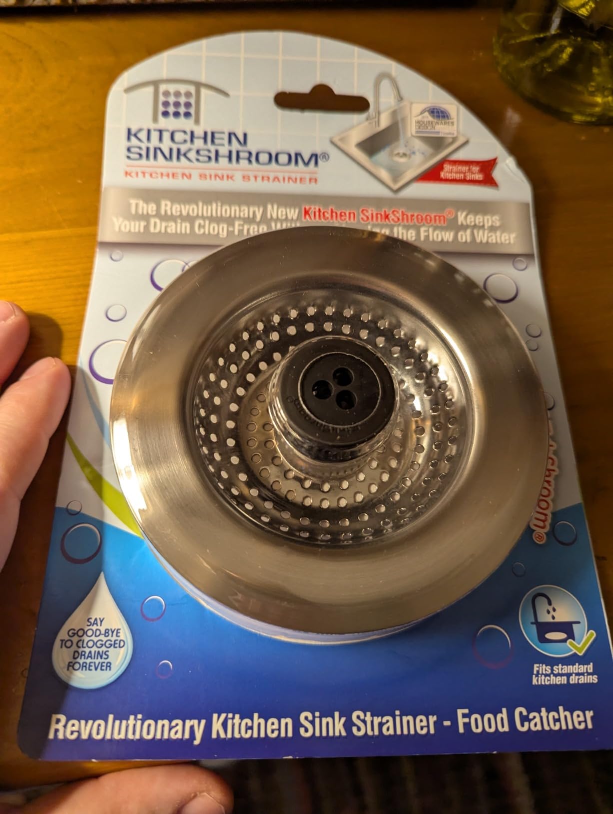 Kitchen SinkShroom Revolutionary Clog-Free Stainless Steel Sink Strainer, Black, 1-(Pack) customer photo 1