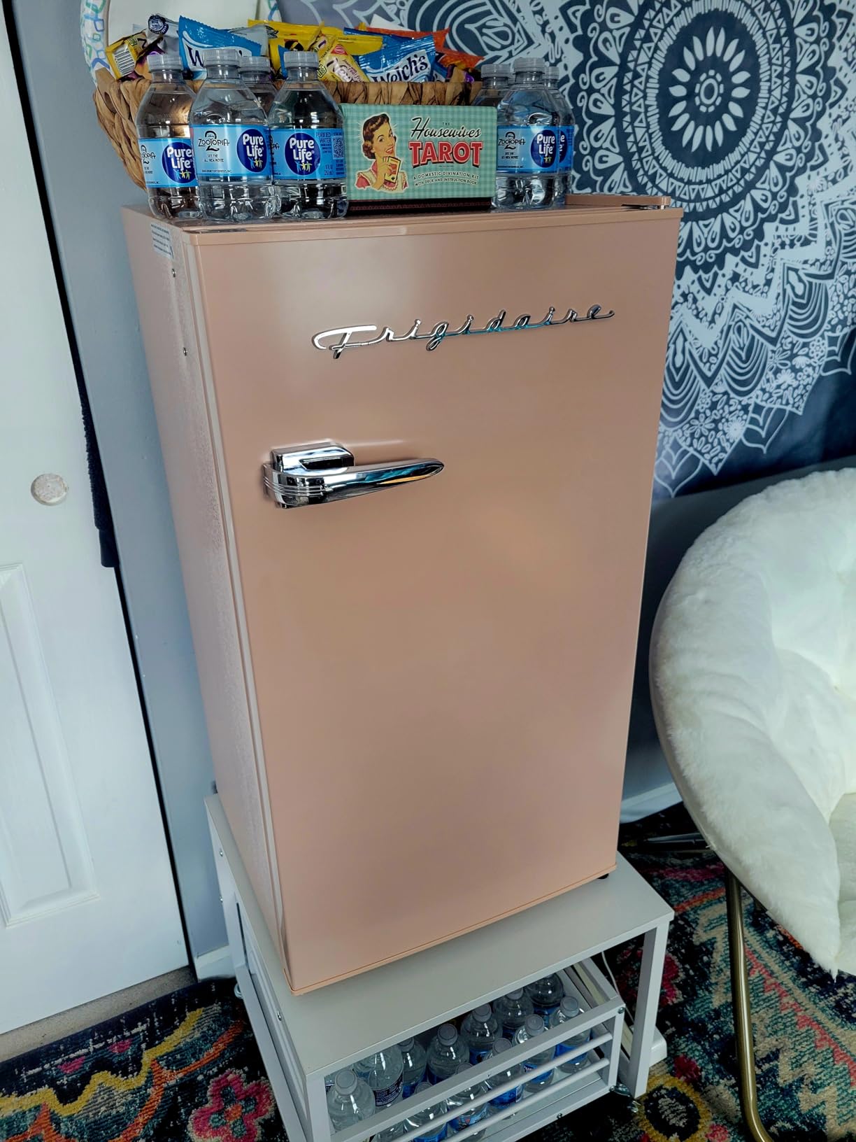 FRIGIDAIRE EFR376-BLACK 3.1 Cu Ft Black Retro Bar Fridge with Side Bottle Opener customer photo 1