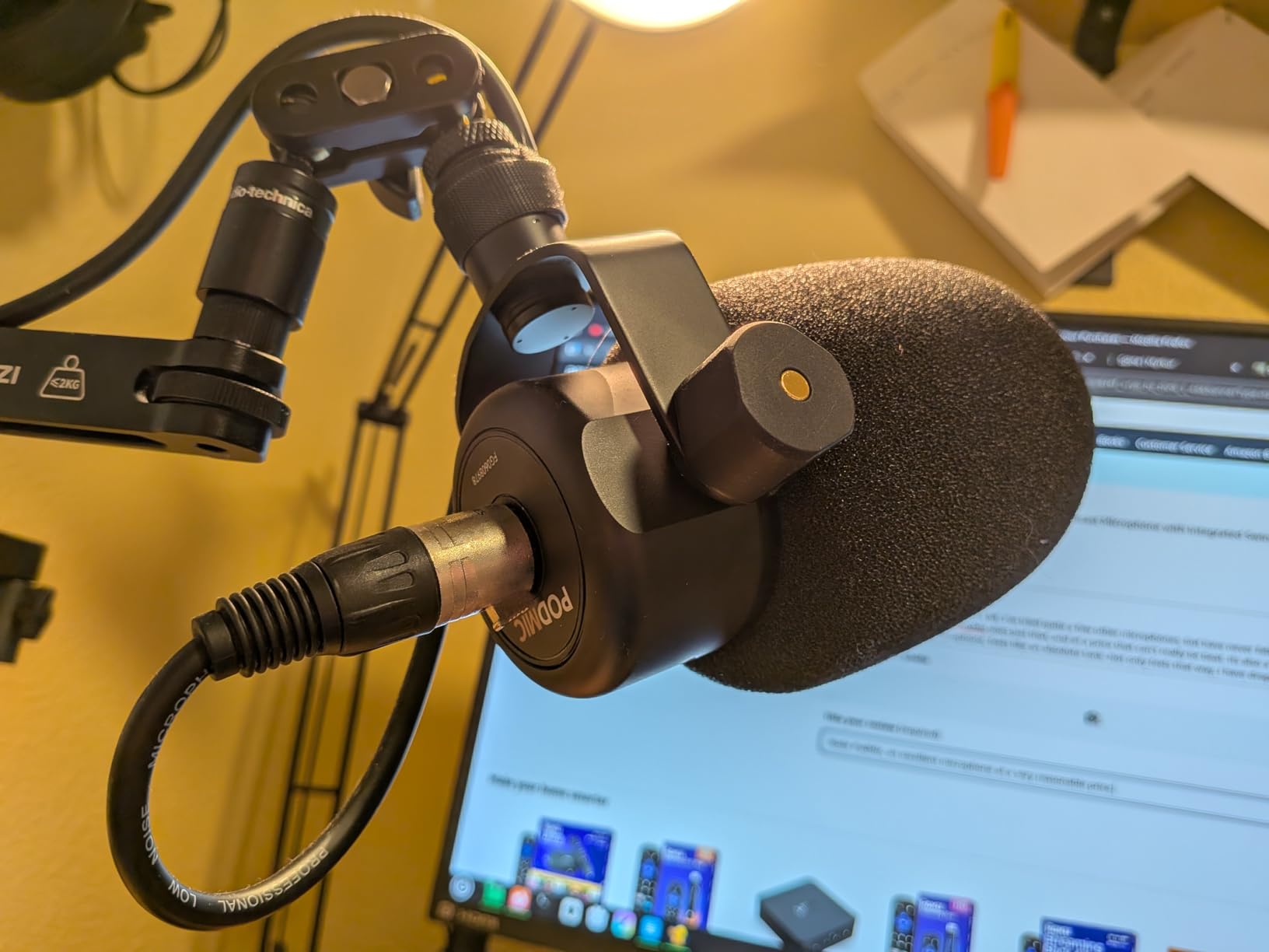 RØDE PodMic Cardioid Dynamic Broadcast Microphone with Integrated Swing Mount for Podcasting, Streaming, Gaming customer photo 2