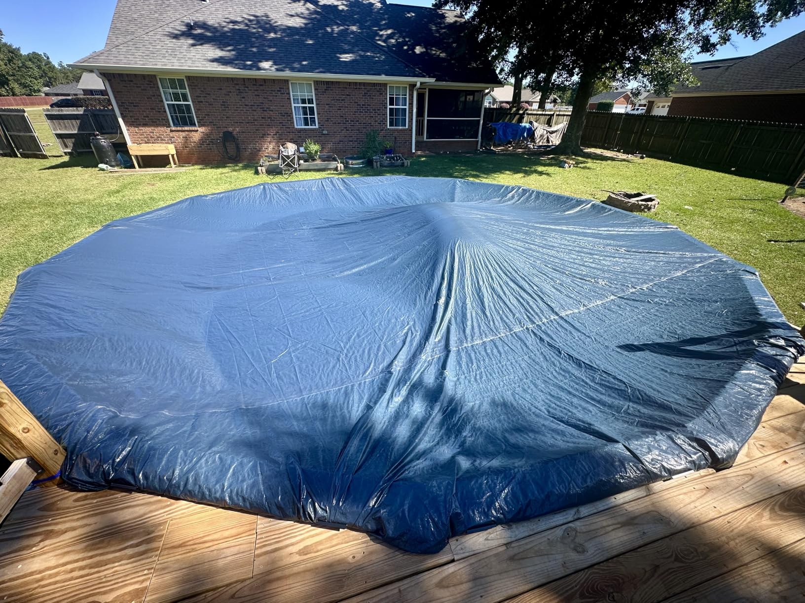 18' ft. Round Pool Winter Cover for Above Ground Pools - 8-Year Warranty, Cold and UV Resistant, Weatherproof and Durable, Winch & Cable Included customer photo 2
