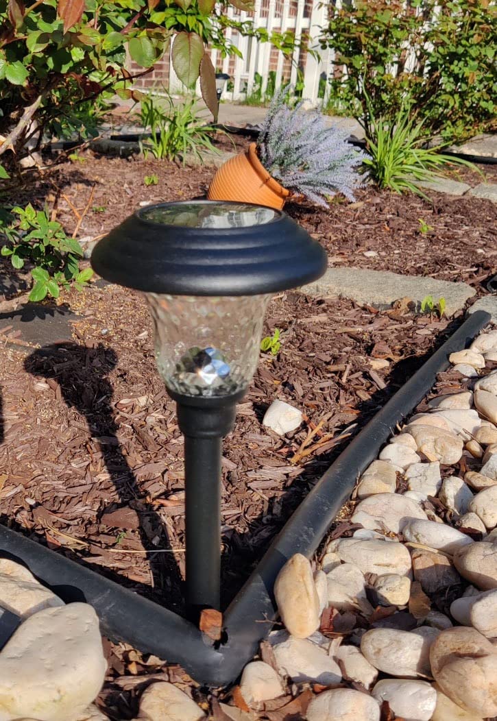 Beau Jardin 8 Pack Solar Pathway Lights White+Color Changing Stainless Steel 3 Mode Outdoor Multicolor Metal Solar Powered Waterproof Glass for Garden Landscape Path Yard Walkway Driveway Black customer photo 2