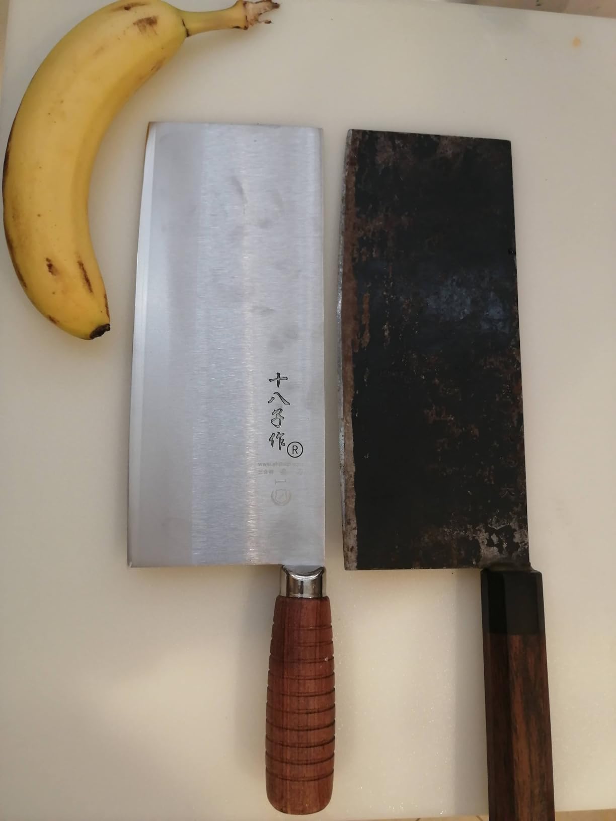 SHI BA ZI ZUO 8-inch Professional Cleaver - Stainless Steel Meat & Vegetable Knife with Non-stick Finish and Anti-slip Wooden Handle customer photo 1
