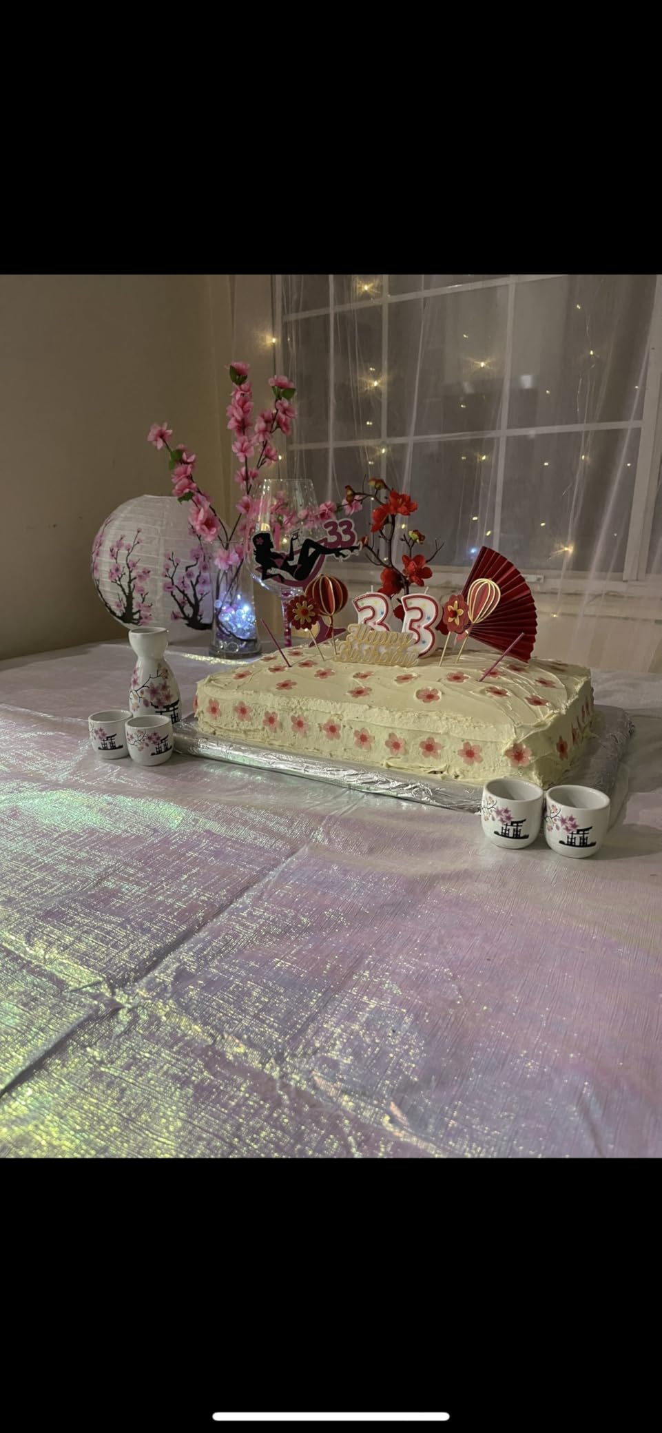 Japanese Sake Set, 1 Tokkuri Bottle & 4 Ochoko Cups, Spring Blossoms Ceramic Sake Set customer photo 1