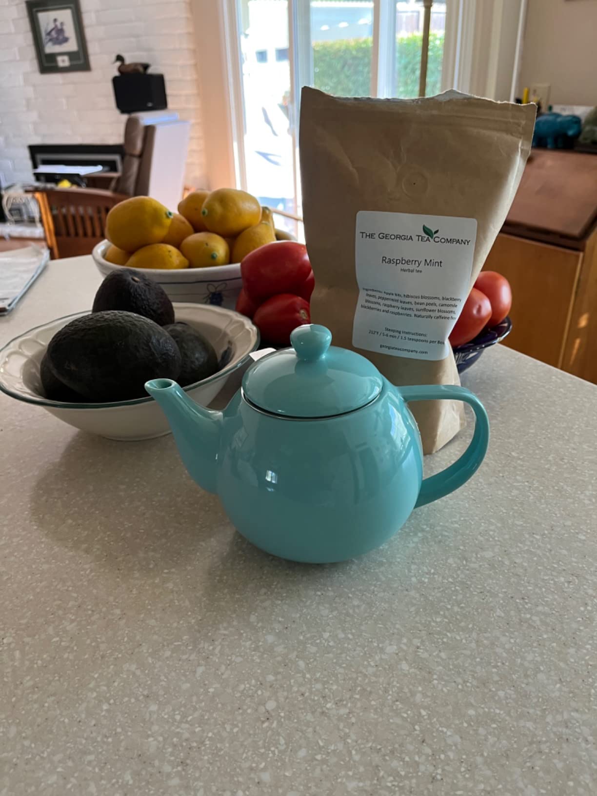 Sweejar Porcelain Teapot with Removable Stainless Steel Infuser, Microwave & Dishwasher Safe Tea Pots for Loose Tea (30oz White) customer photo 2