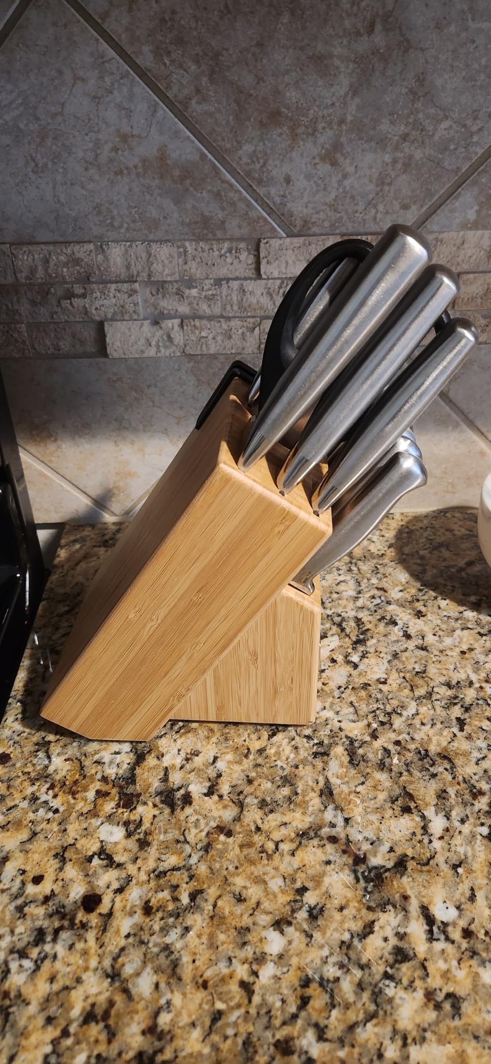 McCook Knife Sets, German Stainless Steel Kitchen Knife Block Sets with Built-in Sharpener customer photo 2