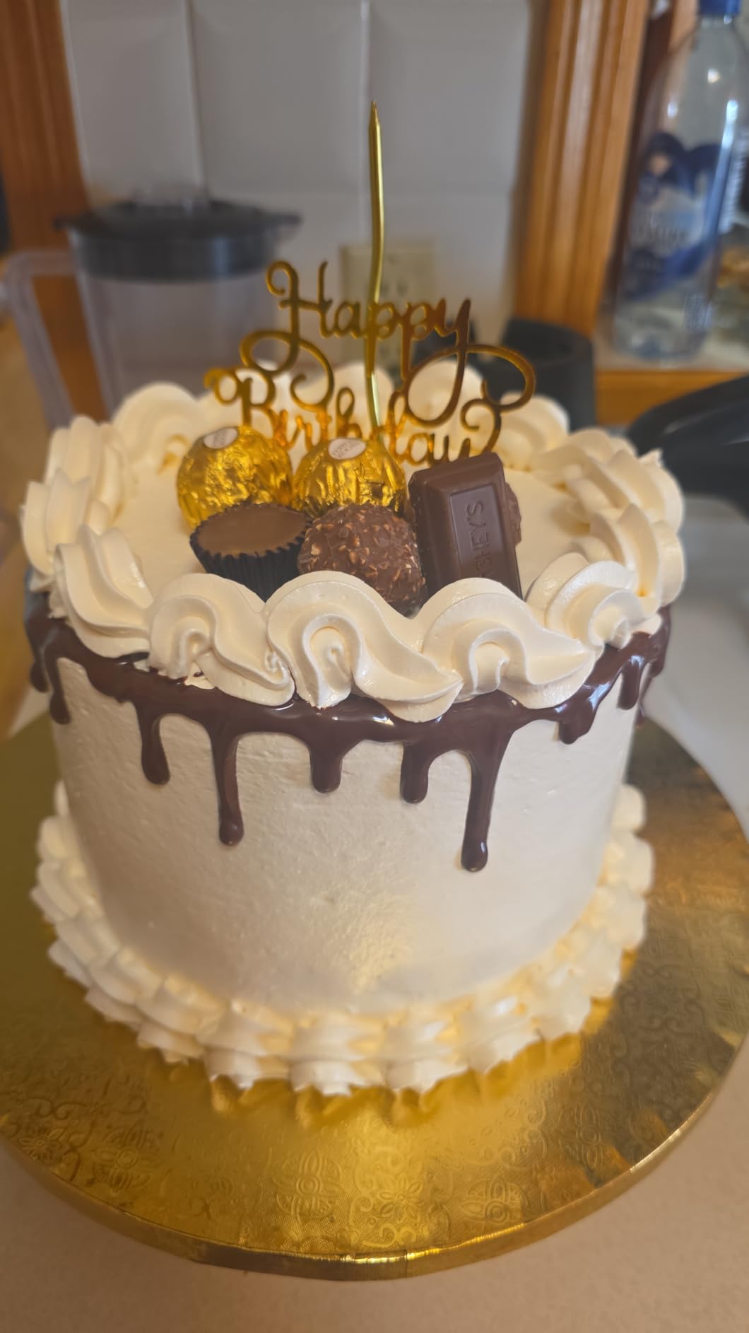 O'Creme Cake Board, Gold Foil Round Cake Circles with Gorgeous Design, Sturdy & Durable 1/2