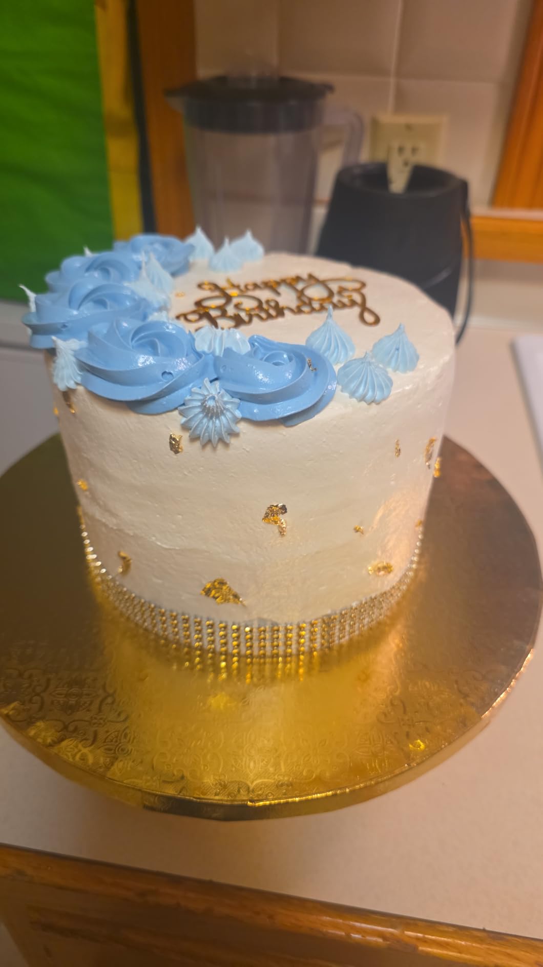 O'Creme Cake Board, Gold Foil Round Cake Circles with Gorgeous Design, Sturdy & Durable 1/2