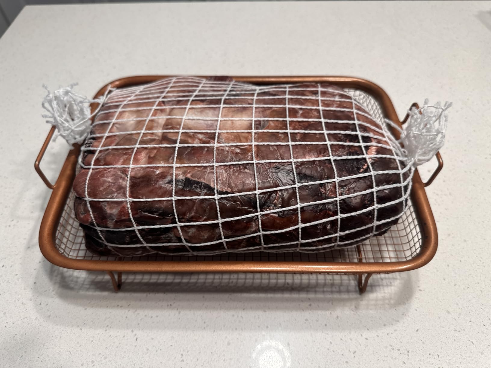 The Sausage Maker 3 Dry Age Bags For Meat, Plant-Based Dry Aging Steak Wraps 24x24 With Netting Roll customer photo 1
