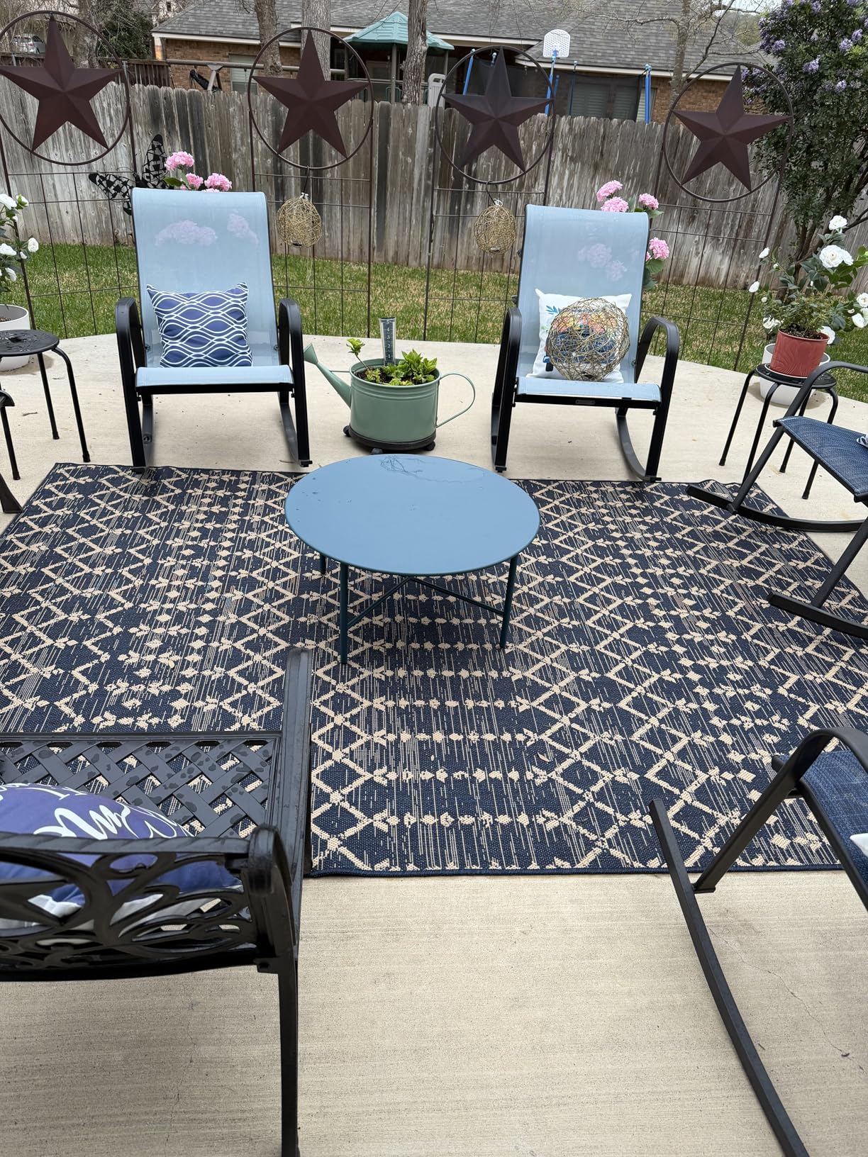 JONATHAN Y Moroccan Geometric Indoor Outdoor Area Rug 8x10 - Ourika Textured Weave, Natural/Black, Pet-Friendly, Non-Shedding, Easy-Cleaning for Backyard, Patio, Porch customer photo 2