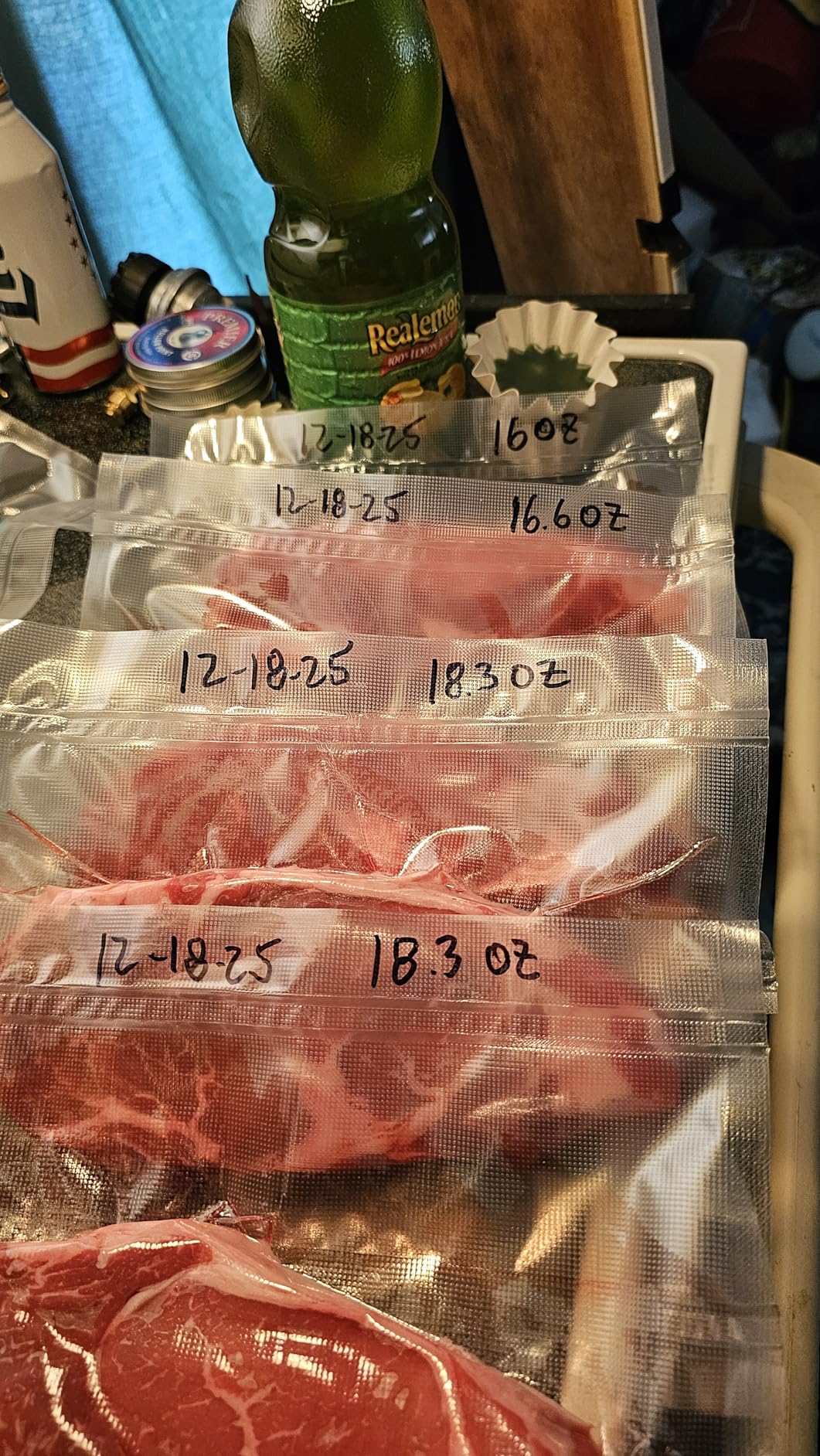 Wevac Vacuum Sealer Bags 11x50 Rolls 2 pack for Food Saver, Seal a Meal, Weston. Commercial Grade, BPA Free, Heavy Duty, Great for vac storage, Meal Prep or Sous Vide customer photo 1
