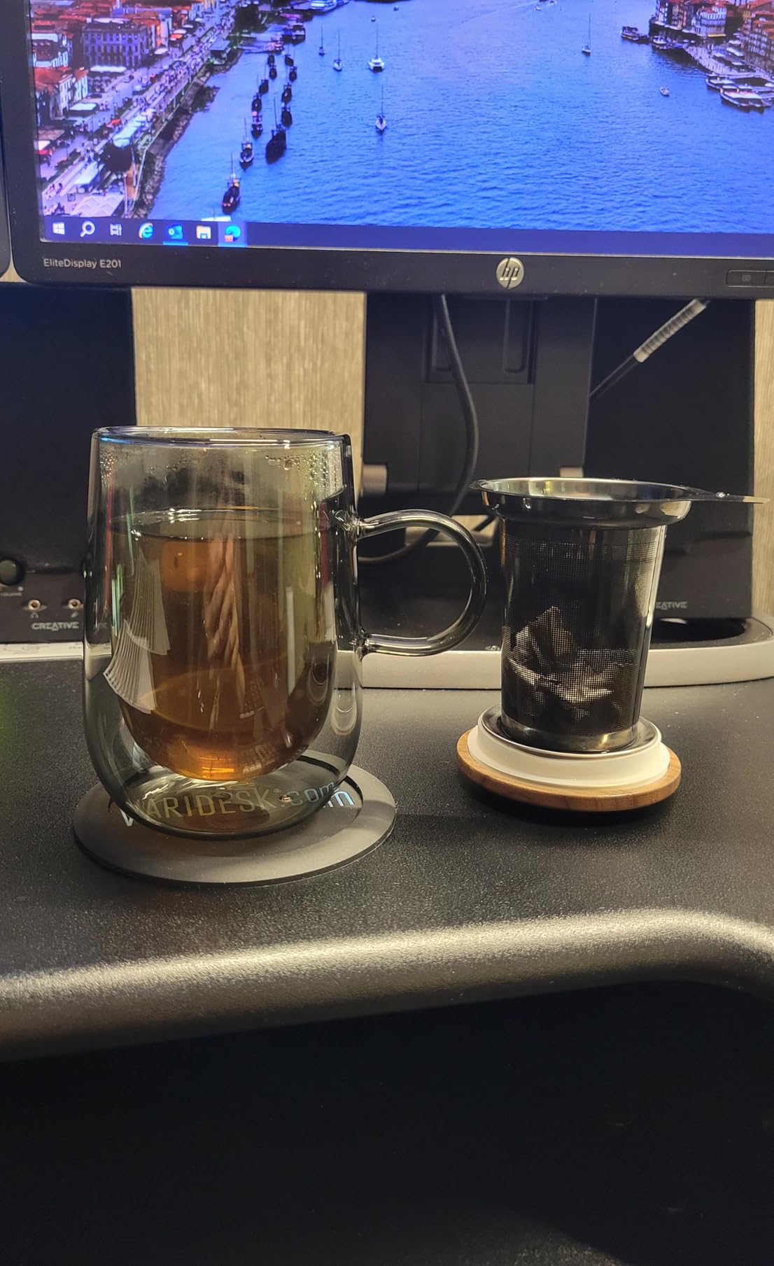 glastal Tea Infuser Mug 14.5oz Insulated Heatproof Glass Tea Cup with Removable Infuser and Lid, Clear Glass Teacup 430ml Double Wall Borosilicate Glass Teacup for Loose Tea, Gifts for Parents Dad Mum customer photo 2