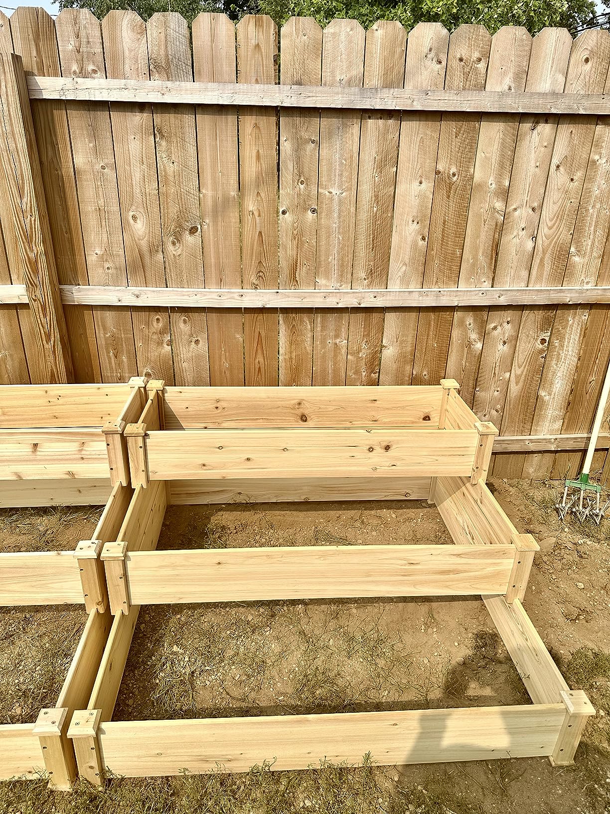 Yaheetech 3 Tier 47 x 47 x 22in Raised Garden Bed Horticulture Outdoor Elevated Flower Box Tiered Garden Bed Wooden Vegetables Growing Planter for Backyard/Patio/Gardener customer photo 2
