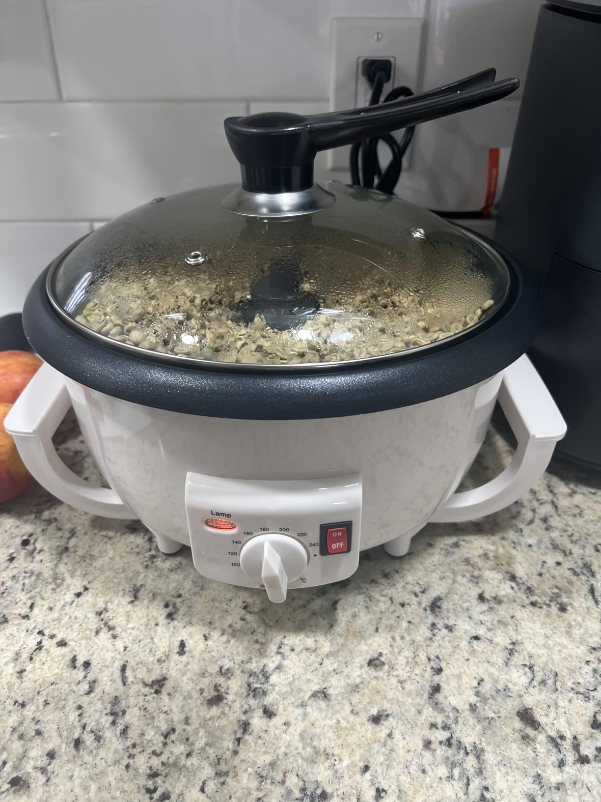 Coffee Roaster Machine for Home Use, 800g Capacity Electric Coffee Bean Roaster Machine with Timer 0-240℃ Non-Stick for Cafe Shop, Nut, Peanut, Black Bean, Soybeans 110V 1200W customer photo 2