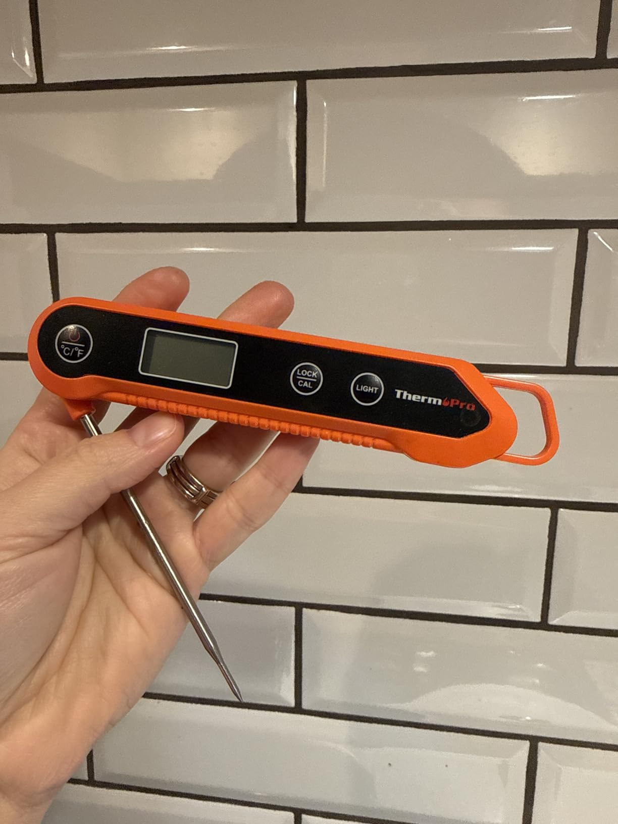 TempPro Digital Instant Read Meat Thermometer for Grilling Waterproof Kitchen Food Thermometer with Calibration Backlight Baking Bread Candy Thermometer Cooking Tools Utensils (Previously ThermoPro) customer photo 2