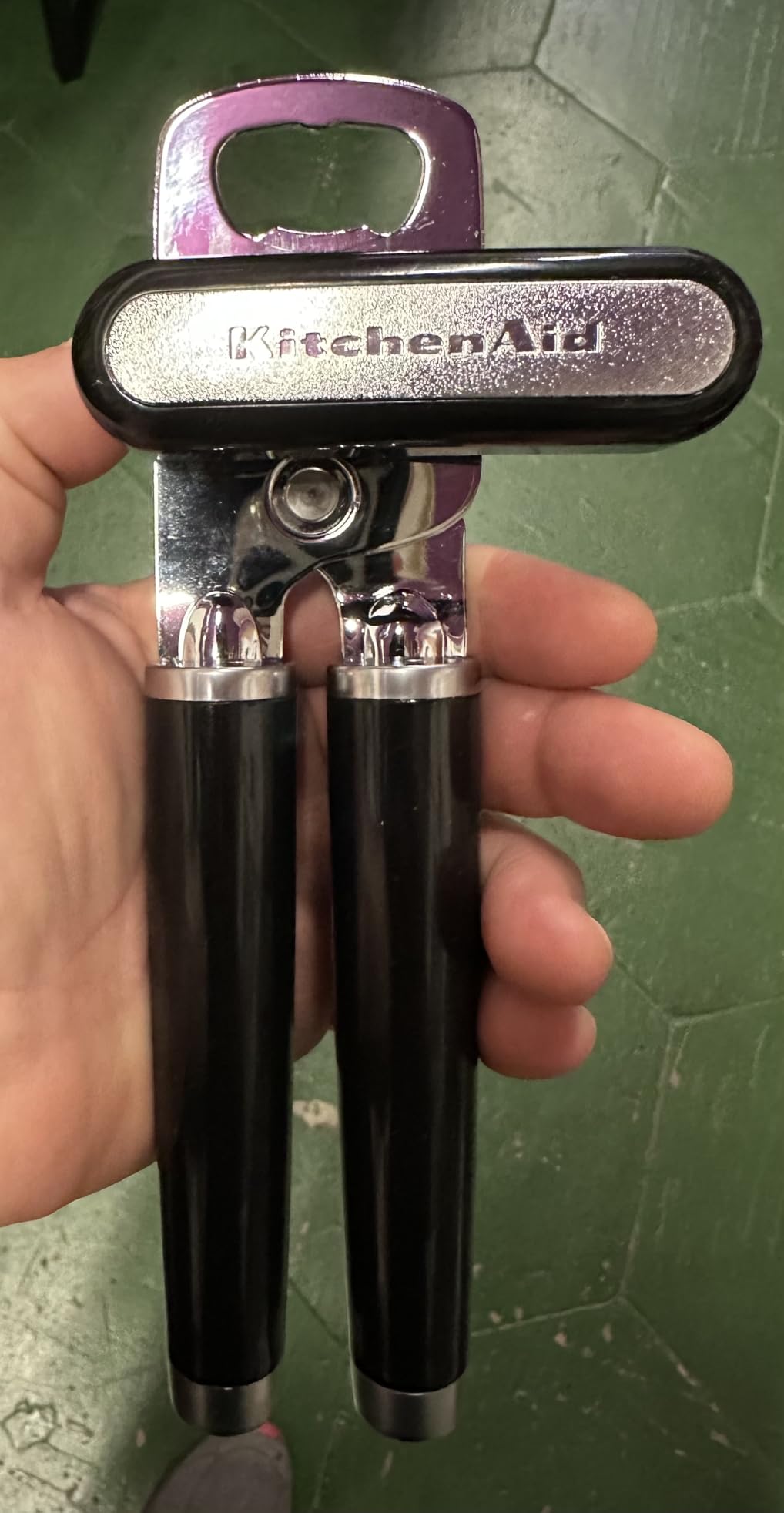 KitchenAid Classic Multifunction Can Opener and Bottle Opener Easy to Use, Razor Sharp Stainless Steel Cutting Wheel, Soft Ergonomic Handles, Black customer photo 2