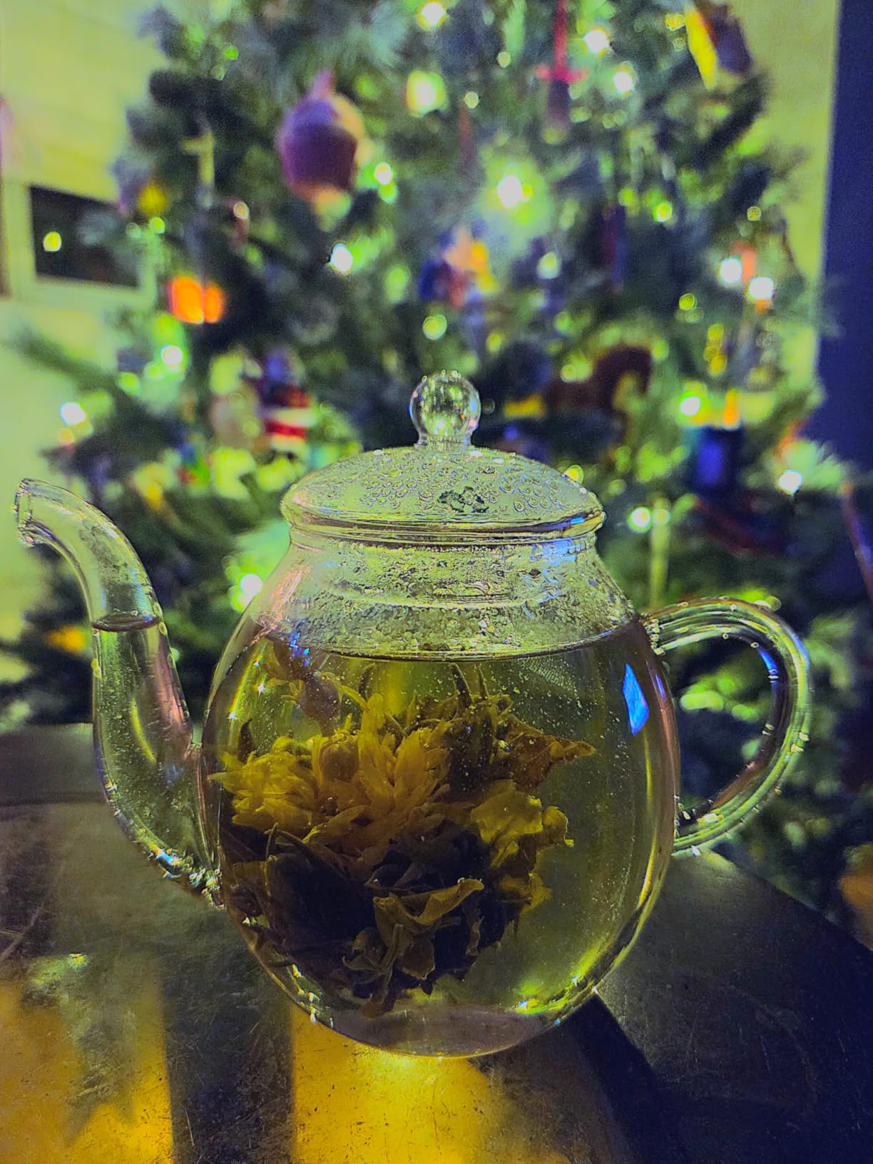 Creano Blooming Tea Gift Set with Glass Teapot 17oz (500ml) - Green Tea Fruity Flavoured Tea Flowers in 6 Varieties - Flowering Tea Gift for Easter customer photo 2