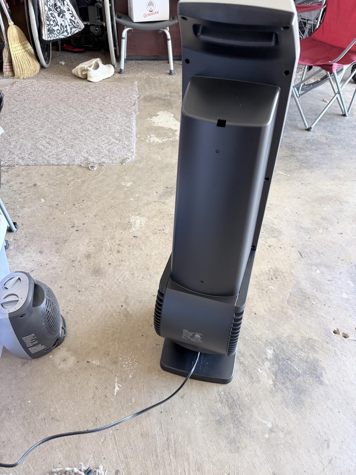 Lasko High Velocity Oscillating Tower Fan for Bedroom, Garage, Basement, and Gym with Remote Control, Timer, 3 Powerful Speeds, 35
