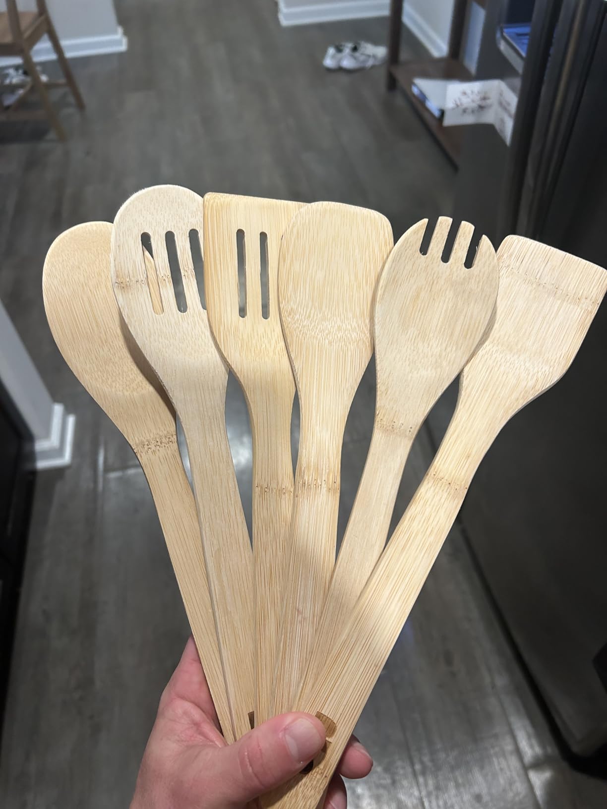 Riveira Bamboo Cooking Spoons 6-Piece - Wooden Cooking Utensils Set with Wooden Spoons for Cooking & Spatulas Wooden Utensil Sets - Premium Kitchen Utensils Set customer photo 1