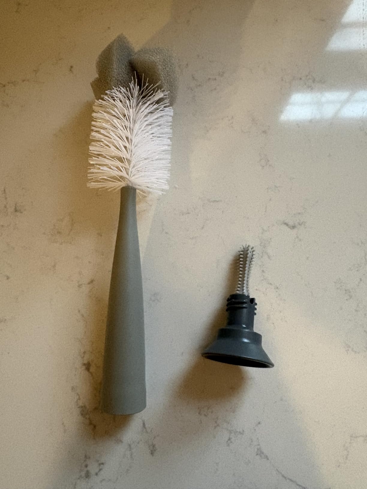 Munchkin Sponge Bottle Brush, Grey/Sage, 2 Count (Pack of 1) customer photo 2