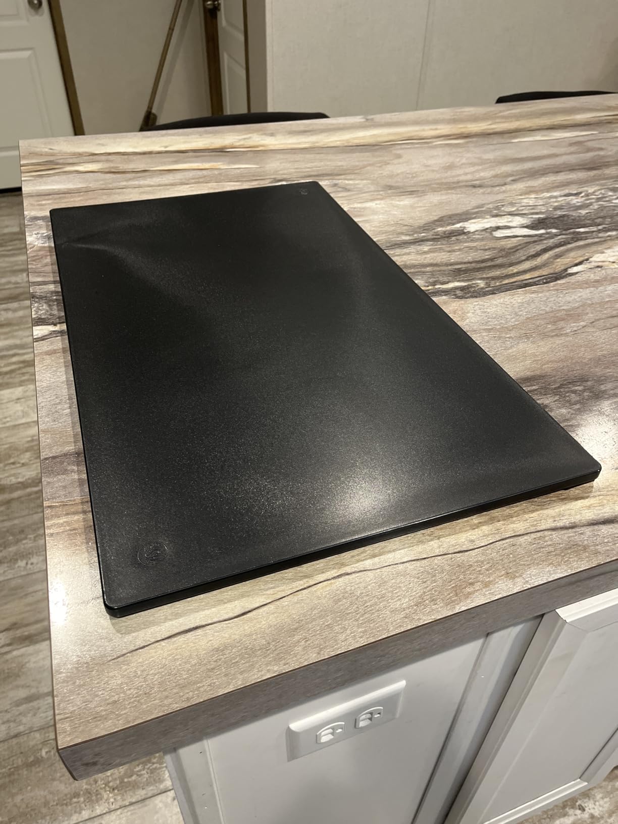 Thirteen Chefs 30x18 Extra Large Cutting Board for Fish, Meat, BBQ - 1/2 Inch Thick Black Plastic, Commercial Grade HDPP Poly with NSF Stamp, 10 pounds customer photo 1