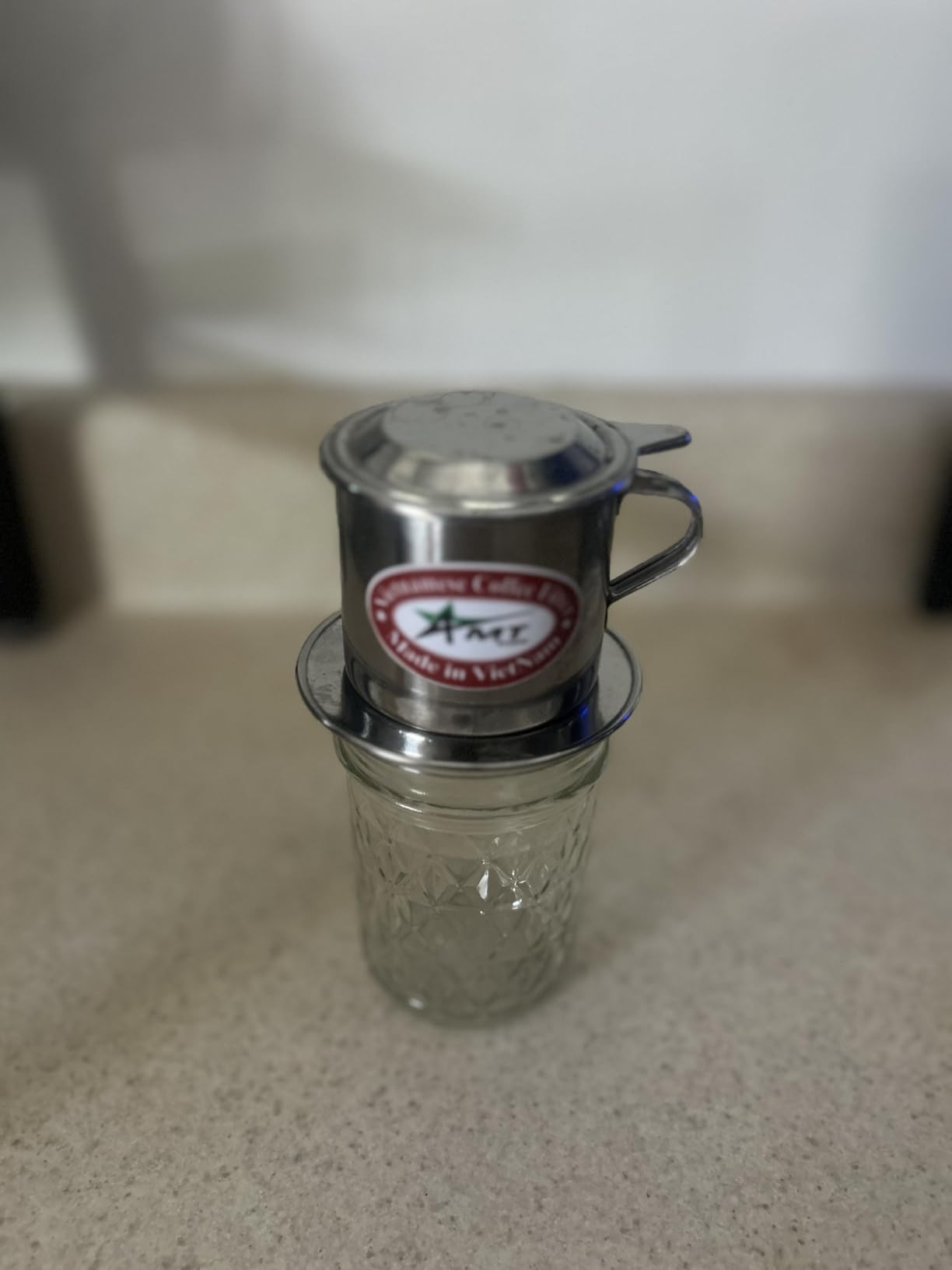 AMT 9.5 oz Coffee Maker, Phin Filter, Screw Down Coffee Dripper for Vietnamese Style Coffee at Home or Office customer photo 1