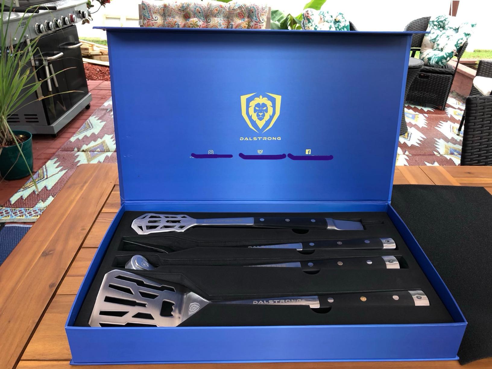 DALSTRONG 4-Piece Professional BBQ Pitmaster Grill Set - Premium High-Carbon Stainless Steel Grilling - 18 inch Length - Silicone Brush, Spatula, Tongs, Fork - G10 Handles customer photo 1