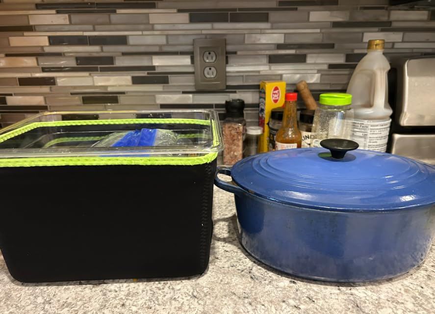 EVERIE Sous Vide Container with Universal Silicone Lid and Sous Vide Rack and Container Sleeve Compatible with Anova All Models,Breville Joule, Instant Pot Sous Vide Cooker (KIT-TY-GJ) customer photo 1