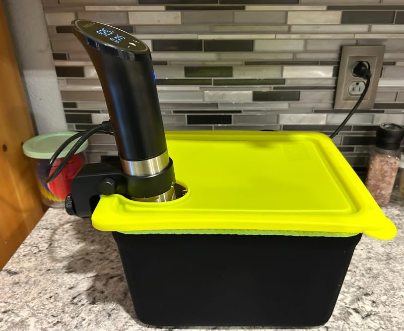 EVERIE Sous Vide Container with Universal Silicone Lid and Sous Vide Rack and Container Sleeve Compatible with Anova All Models,Breville Joule, Instant Pot Sous Vide Cooker (KIT-TY-GJ) customer photo 2