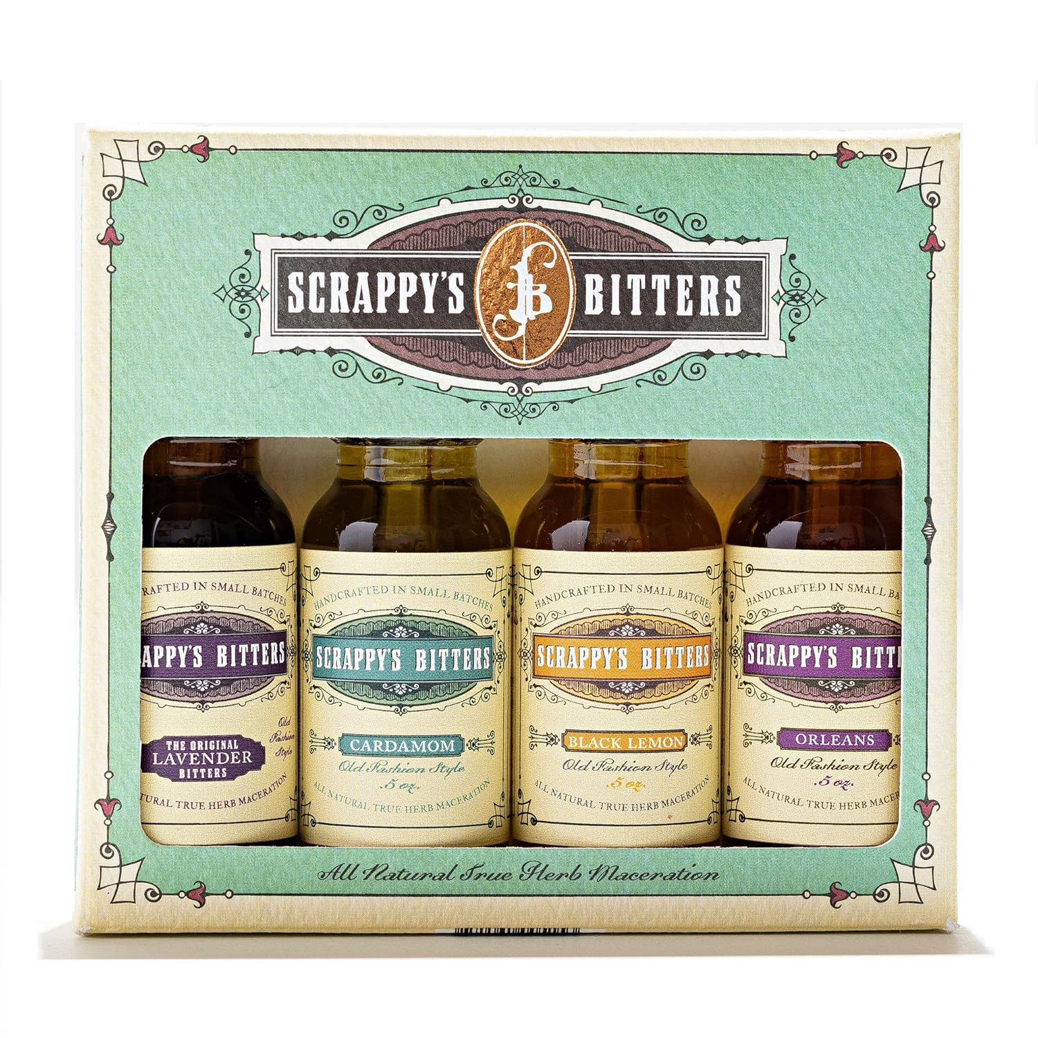 Scrappy's Bitters The New Classics Gift Set, 4 ct, 0.5oz (Lavender, Cardamom, Black Lemon, and Orleans) - Organic Ingredients, Finest Herbs & Zests, No Extracts, Artificial Flavors, Chemicals or Dyes customer photo 1