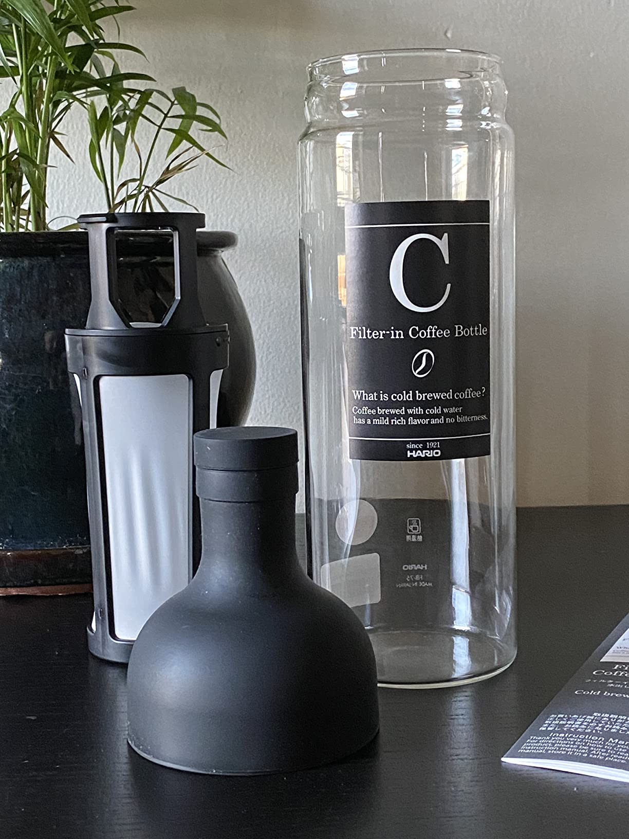 Hario Cold Brew Coffee Wine Bottle, 650ml, Black customer photo 1