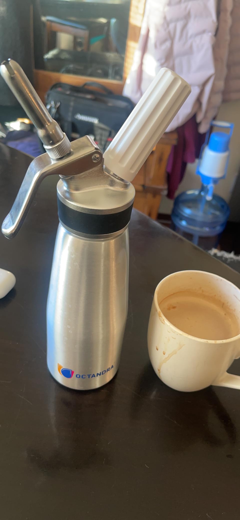 OCTANDRA Professional Whipped Cream Dispenser - 1 Pint Aluminum Whipper Canister - Whipping Siphon - Whip Cream Maker with 3 Stainless Steel Tips, 2 Charger Holders, Brush & Storage Cap customer photo 1