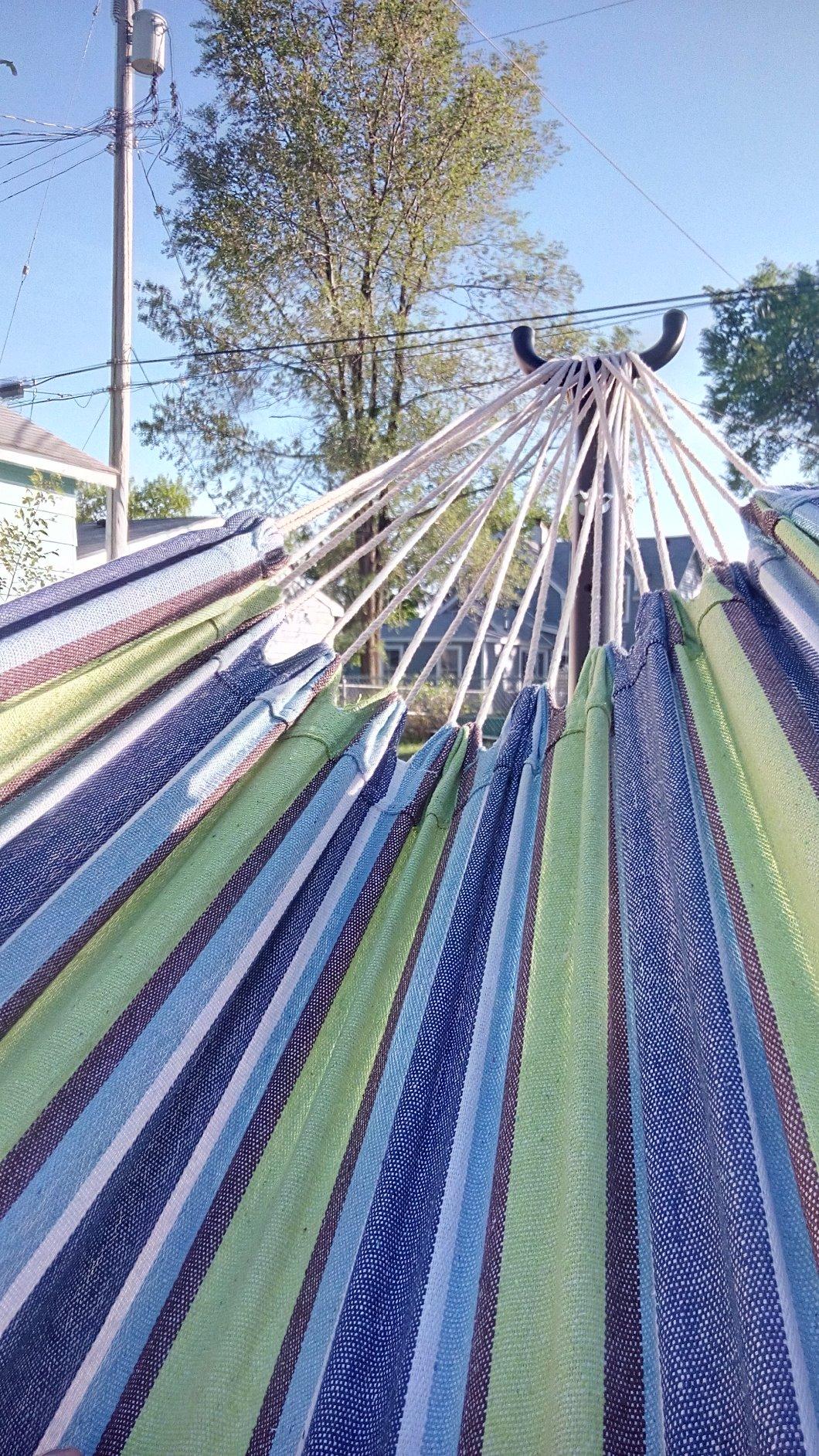Best Choice Products Double Hammock with Steel Stand, Indoor Outdoor Brazilian-Style Cotton Bed customer photo 1