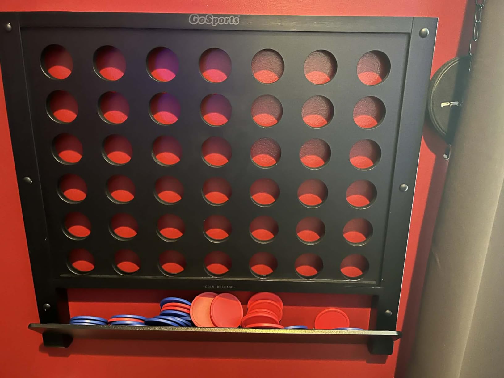 GoSports Wall Mounted Giant 4 in a Row Game - Jumbo 4 Connect Family Fun with Coins customer photo 2