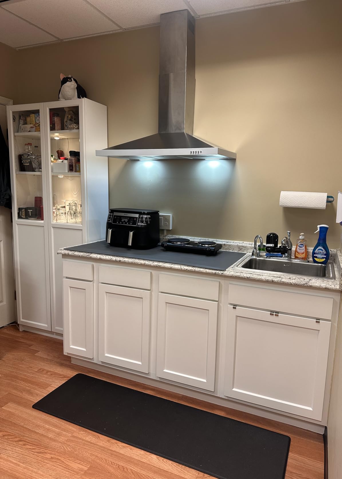 Tieasy Wall Mount Range Hood 30 inch with Ducted/Ductless Convertible Duct, Stainless Steel Chimney-Style Over Stove Vent Hood with LED Light, 3 Speed Exhaust Fan, 450 CFM customer photo 1