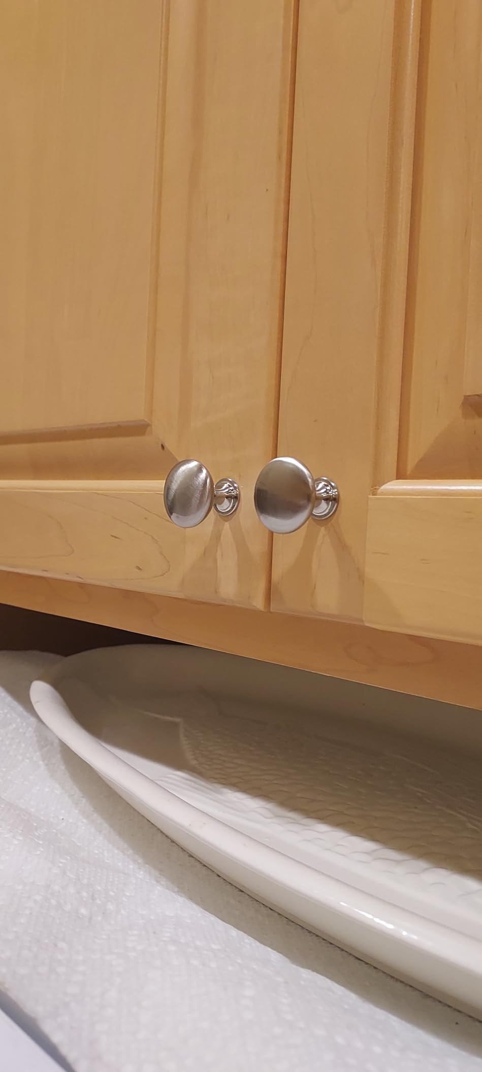 Ravinte 30 Pack Brushed Nickel Round Zinc Cabinet Knobs for Kitchen Bathroom Closet Dresser Cabinets customer photo 1