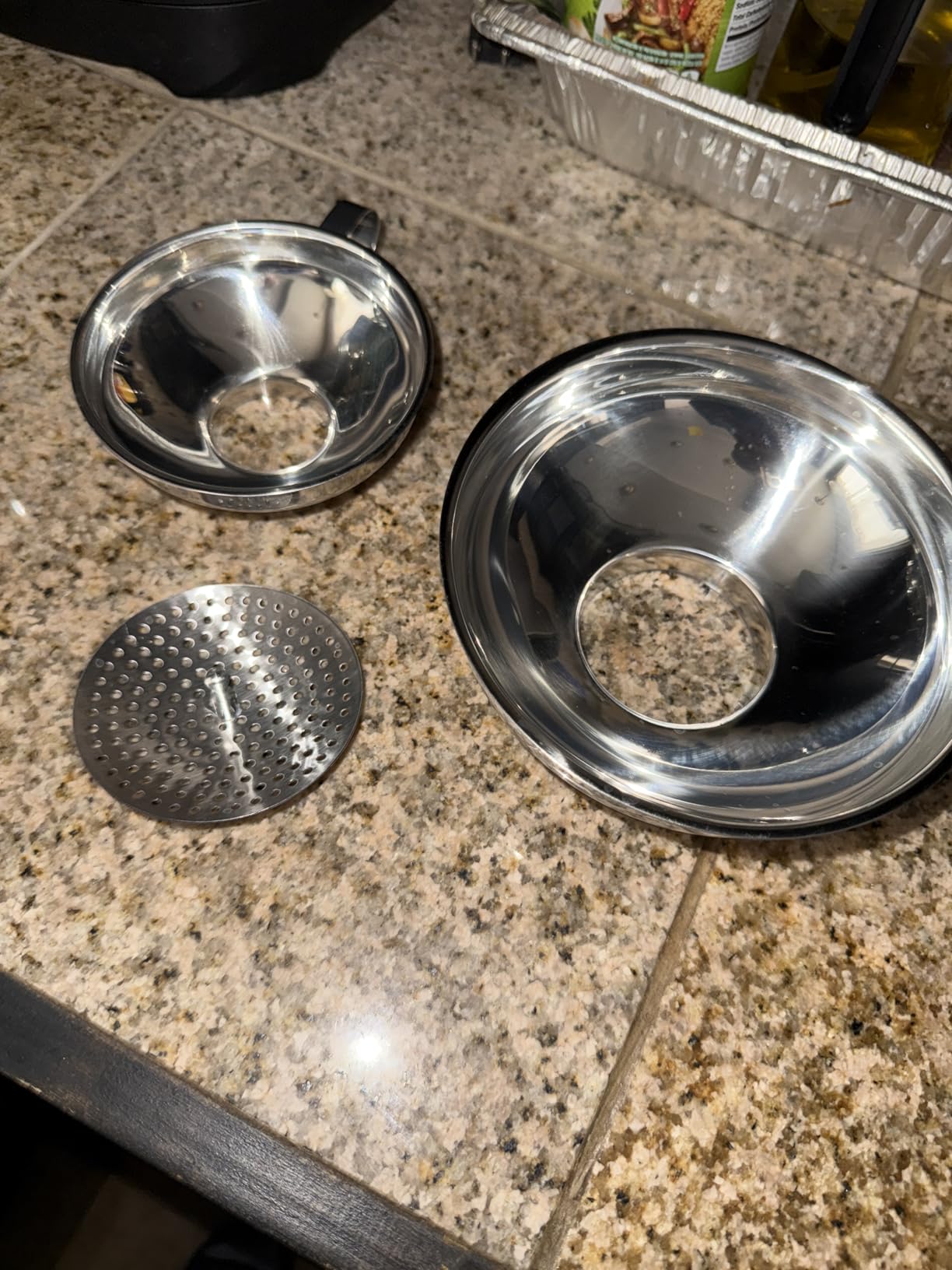Delove Canning Funnel with Strainer for Wide and Regular Mason Jars - Wide-Mouth Funnels for Kitchen Use - Canning Supplies Kit - Stainless Steel - 3 Pack (Small and Large) customer photo 2