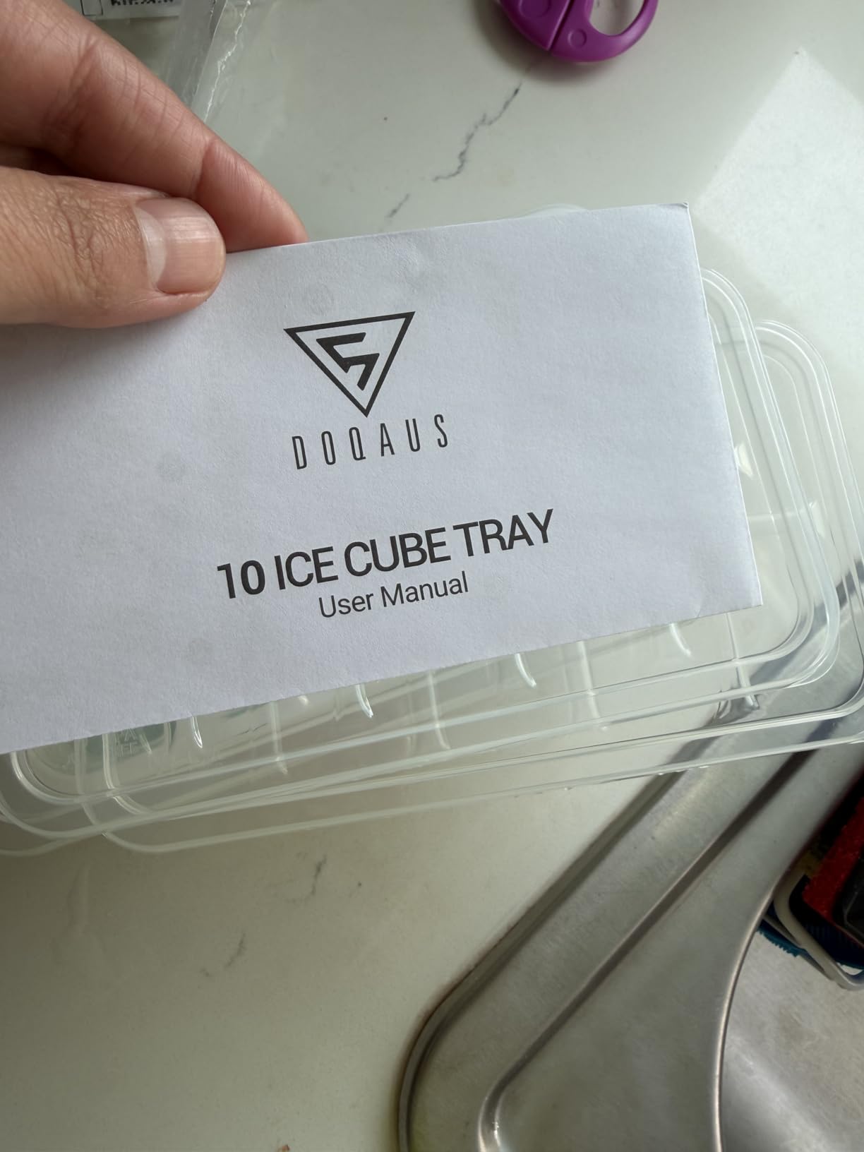 DOQAUS Ice Cube Tray with Lids - 4 Pack Stackable Silicone Ice Trays for Freezer, BPA & LFGB Safe, Easy Release for Kitchen, RV, Cocktail, Coffee, Soup & Food customer photo 2