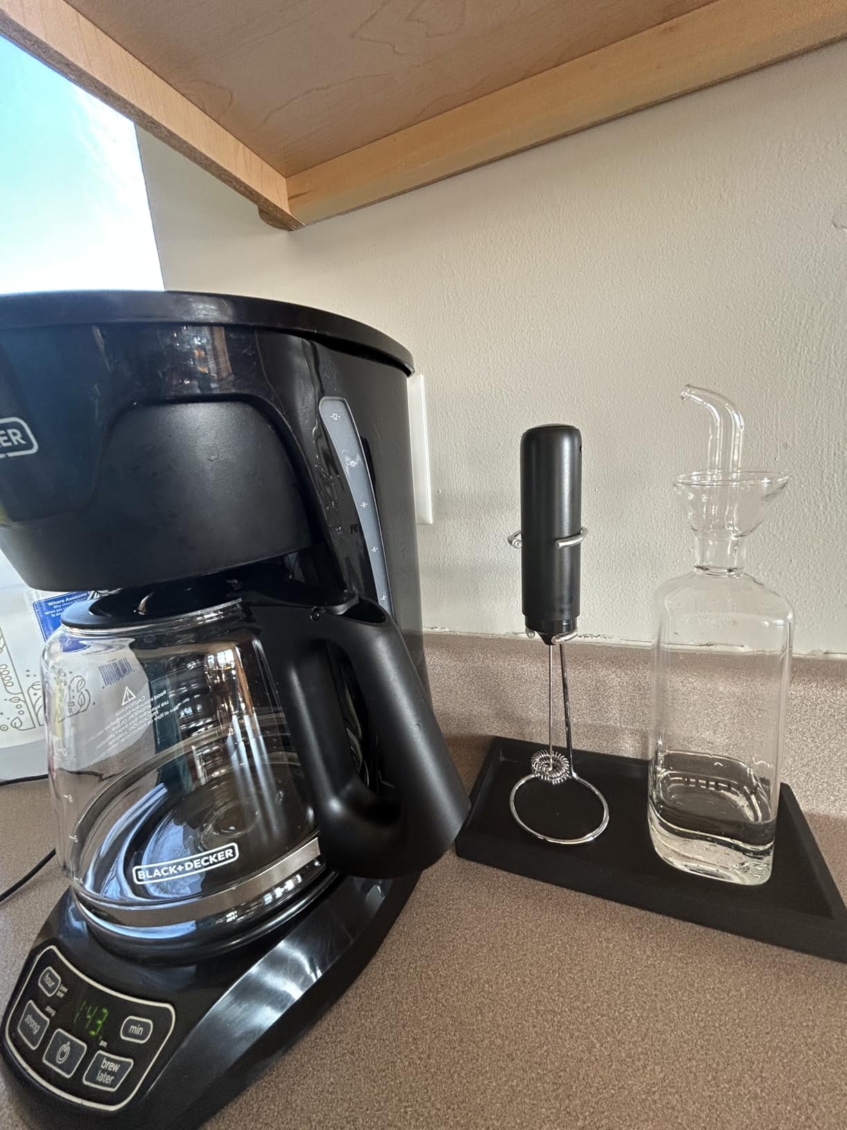 Olietta Olive Oil Dispenser Bottle Borosilicate Glass - Non Drip Oil Dispenser for Kitchen, Leak Proof Vinegar Drizzler Cruet customer photo 1