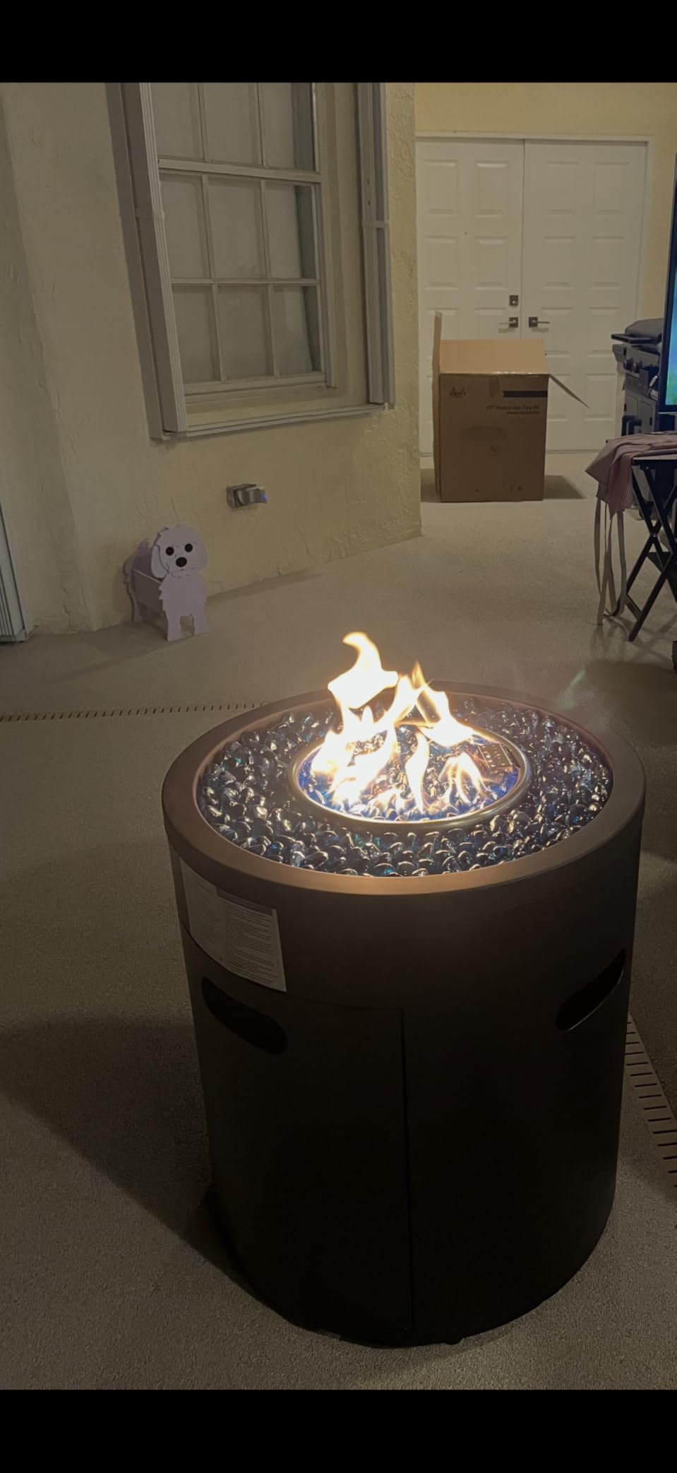 BALI OUTDOORS 50,000 BTU Propane Fire Pit Outside, 23 inch Outdoor Fire Pit Round, Black Firepits for Outside Patio, Garden, Backyard customer photo 1