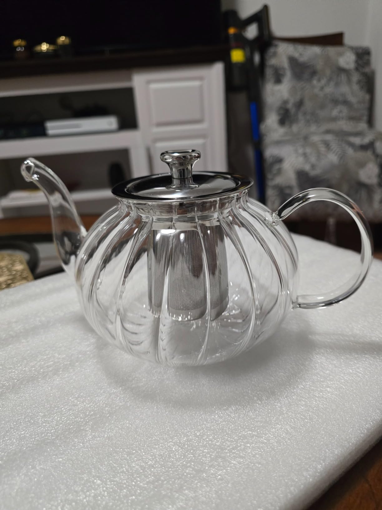 Teabloom Vienna Glass Teapot - Stain-Free Heatproof Glass - Stovetop Safe - Removable Stainless Steel Infuser - Perfect for Loose Leaf Tea - 37 oz. / 1100 ml (3-4 Cups) customer photo 2