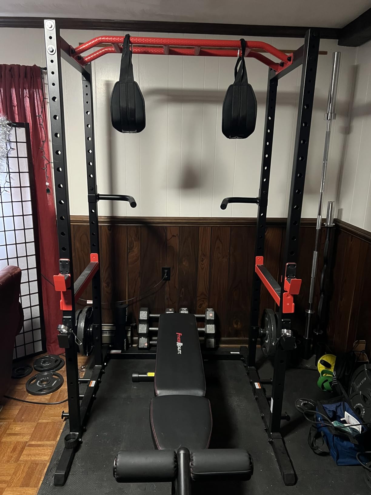 Sunny Health & Fitness Power Zone Strength Rack Power Cage - 1000 LB Weight Capacity customer photo 1