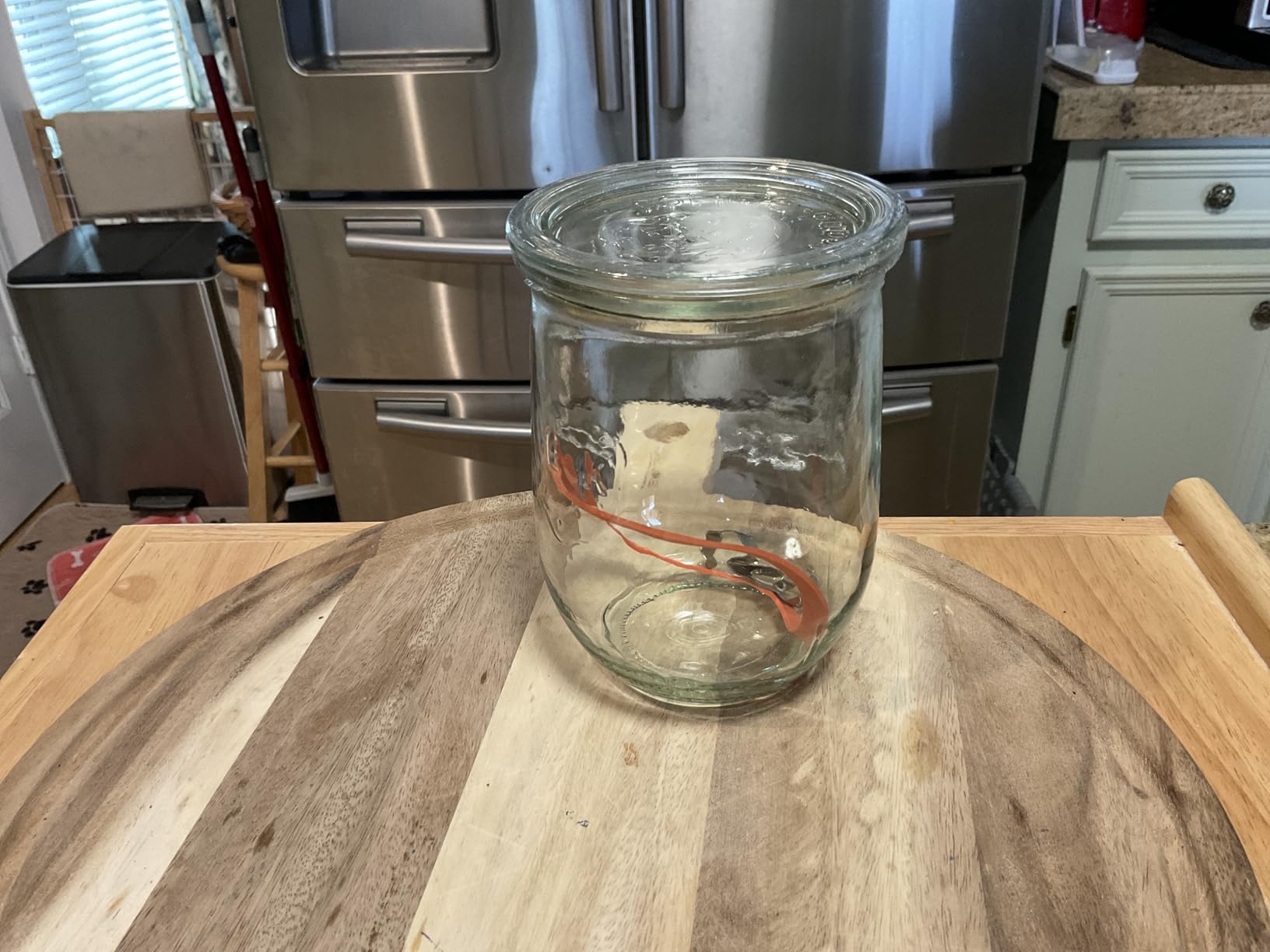 Weck Tulip Jars 1 Liter - Large Sour Dough Starter Jars with Wide Mouth - Suitable for Canning and Storage - 2 with Glass Lids customer photo 2