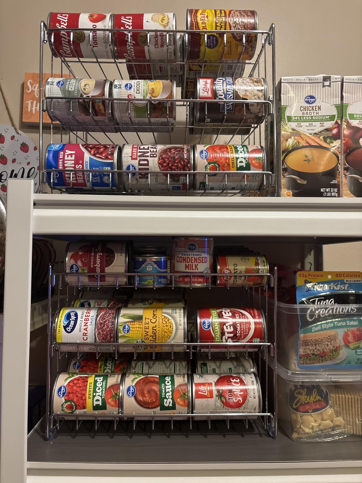 Kitchen Details 3 Tier Can Organizer | Chrome Steel Canned Food Storage Rack | Holds 36 Cans | Space-Saving Pantry & Cabinet Storage Solution | Easy Access to Canned Goods | Freestanding Design customer photo 1