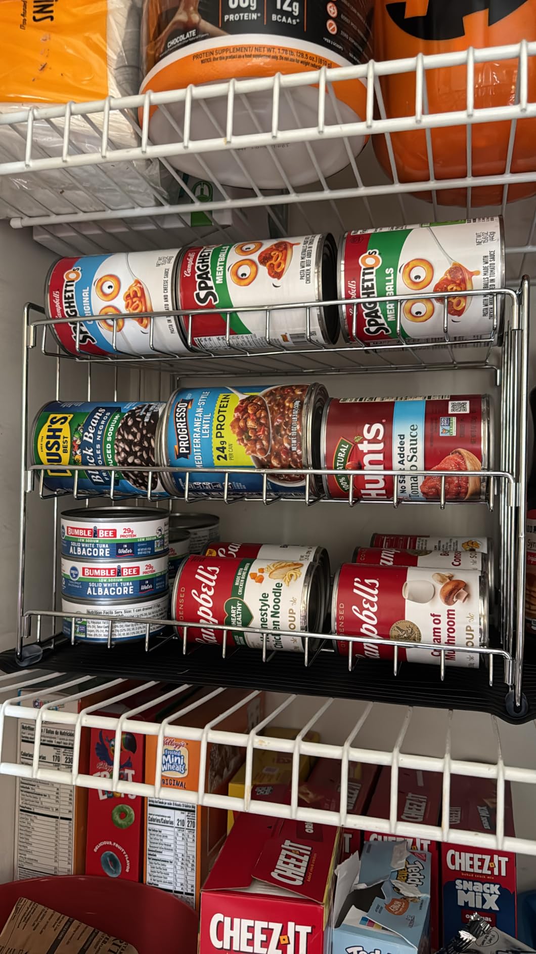 Kitchen Details 3 Tier Can Organizer | Chrome Steel Canned Food Storage Rack | Holds 36 Cans | Space-Saving Pantry & Cabinet Storage Solution | Easy Access to Canned Goods | Freestanding Design customer photo 2