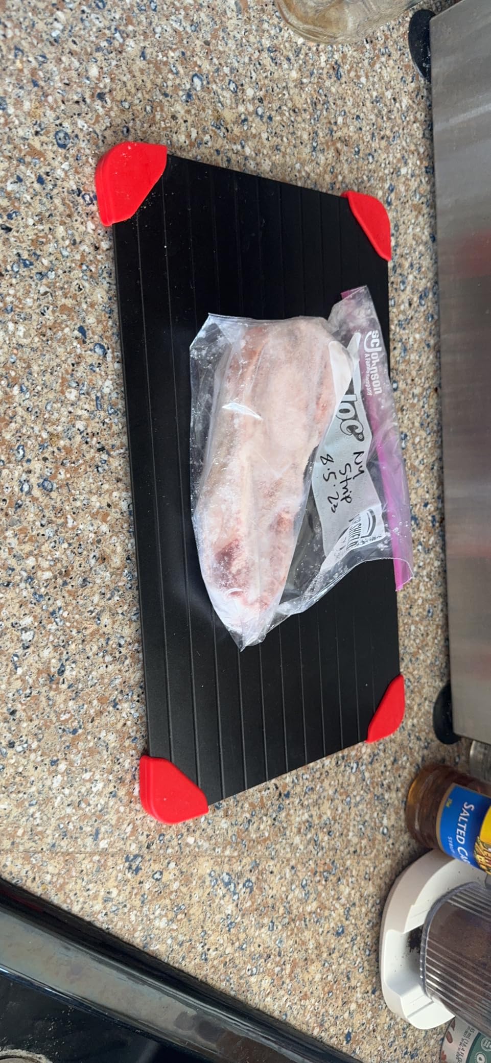 Defrosting Tray for Frozen Meat Rapid and Safer Way of Thawing Food Large Size Defroster Plate Thaw by Natural Heating A Pack with 14x8in customer photo 2