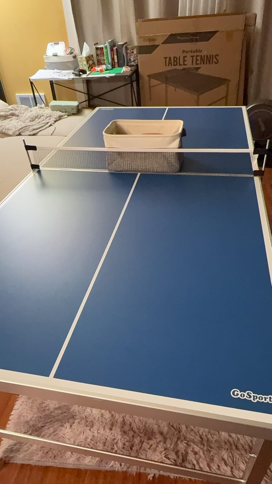 GoSports Mid-Size Table Tennis Game Set - Indoor/Outdoor Portable Table Tennis Game with Net, 2 Table Tennis Paddles and 4 Balls customer photo 1